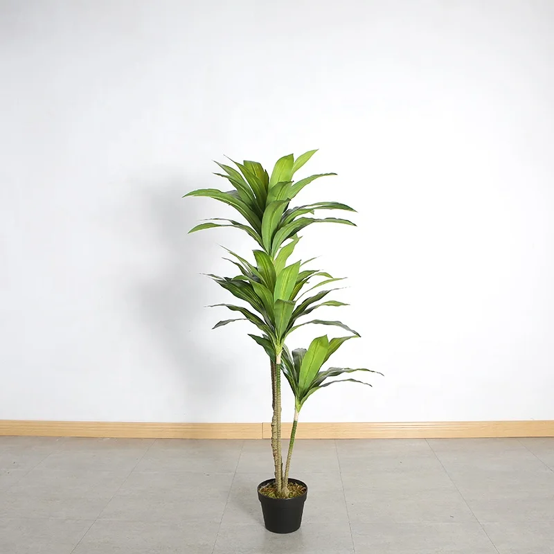 125cm Artificial Dragon Tree Bonsai Tropical Rainforest Style Plant Hotel Restaurant Home Decoration Potted Plants