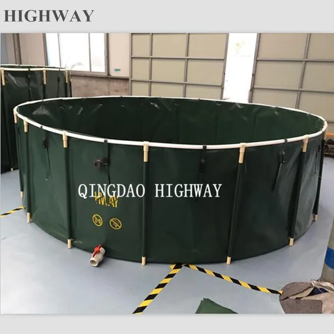 Customized Portable Circular Fish Breeding Ponds Indoor Outdoor PVC Collapsible Pisciculture Tank