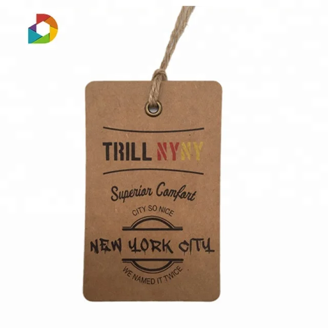 
Подвеска из переработанного крафтового картона, тисненый логотип, бумага, эластичный шнур, веревка для одежды 