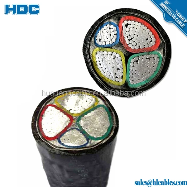 AL PVC Insulation PVC Sheath 4x150mm2 Aluminium Power Cable