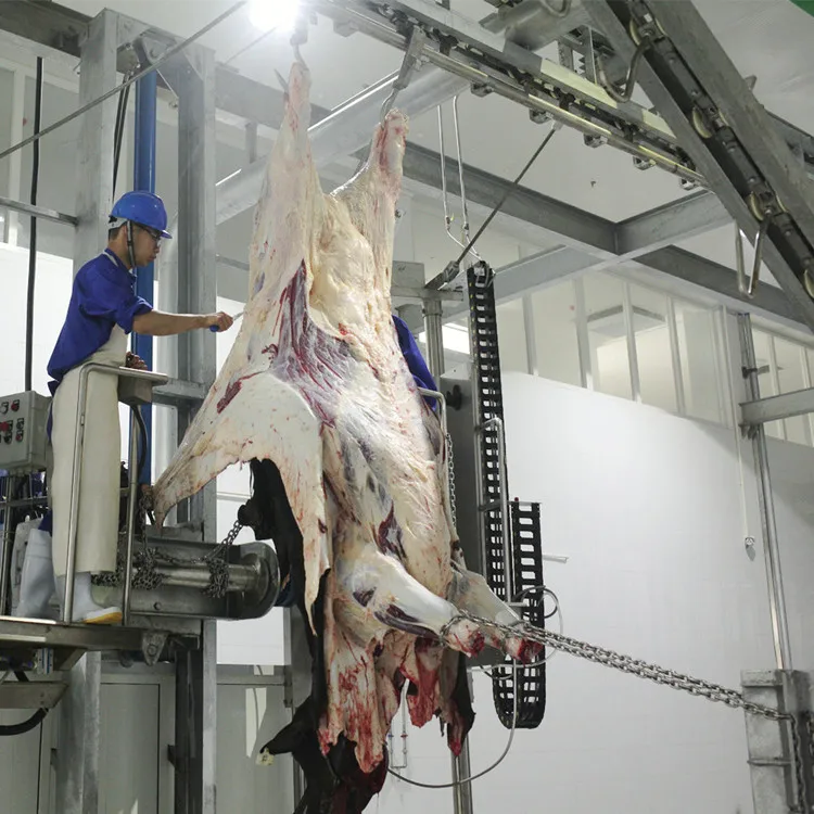 Cow hide pulling hydraulic peeling machine