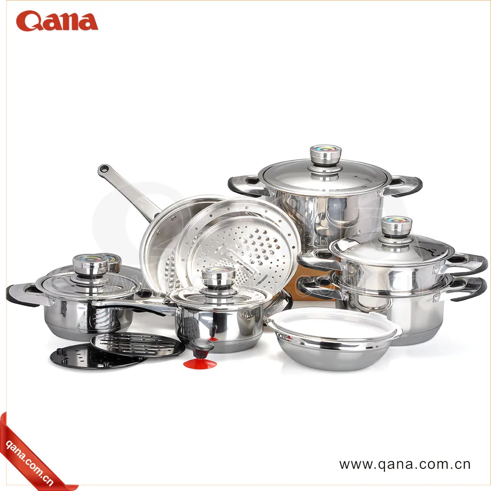 Набор кухонной посуды из нержавеющей стали, без воды