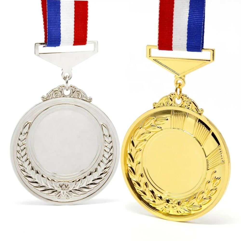 Wholesale Customized Design Die Casting Gold Medal Medailles with Ribbon