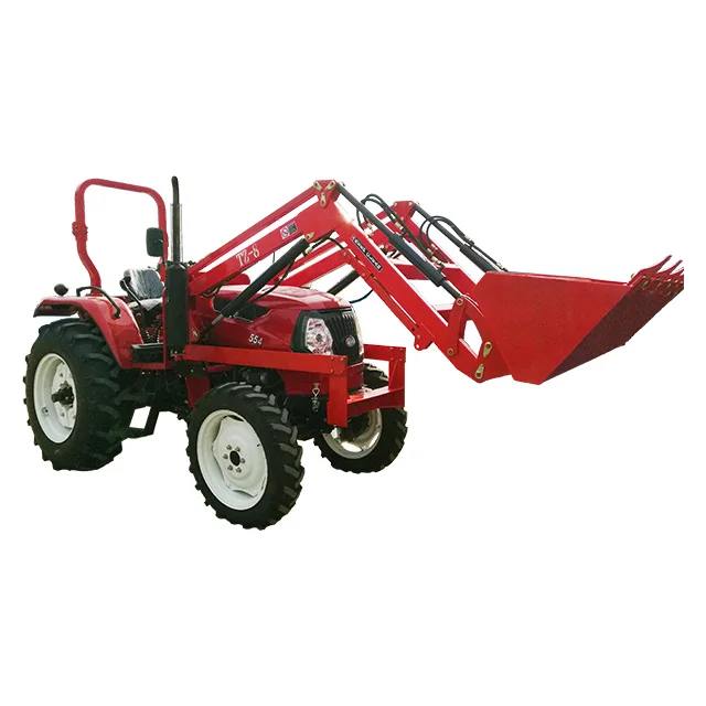 Farm Machine 50 60hp Tractor 80hp with Loader Bucket Good Quality
