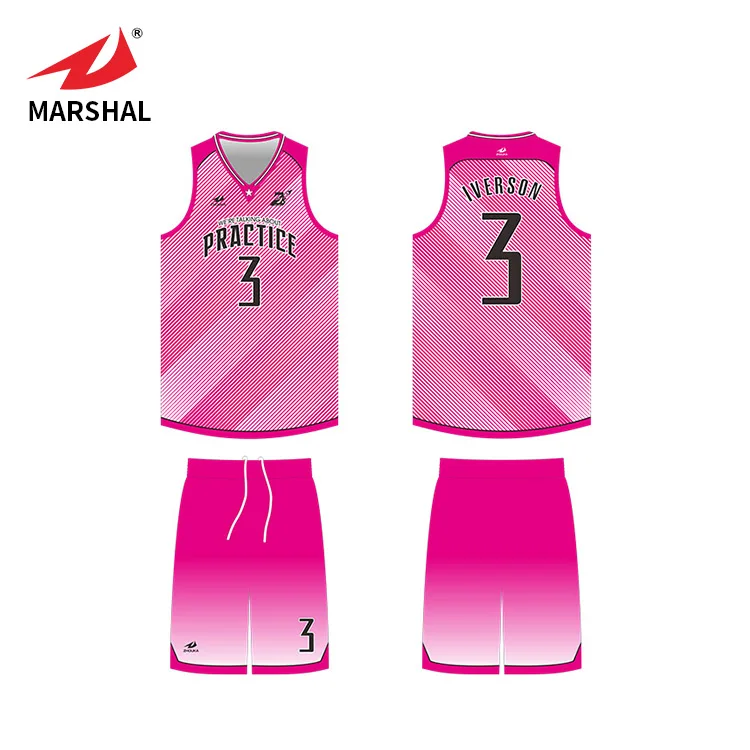 Source Hot Sale Pink Basketball Jersey Top Style Basketball Shirt Uniforms  Wear Design Sublimation Basketball Jersey on m.