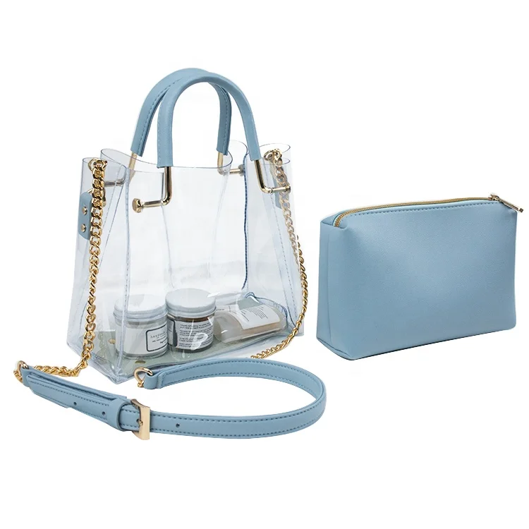 Delivery Scarf Fashion Leather Shoulder Strap Handmade PVC Bag Accessories  Set for Women DIY Handbag Shoulder Clear Tote Bag