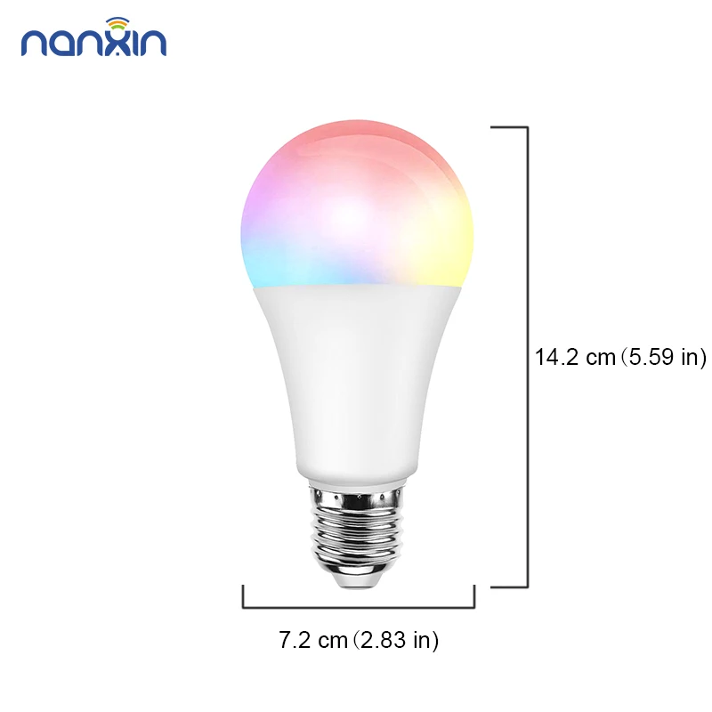 Умная Wi-Fi Светодиодная лампа с высокой яркостью, программируемая лампочка с настройкой времени, работает с Google Home и Alexa