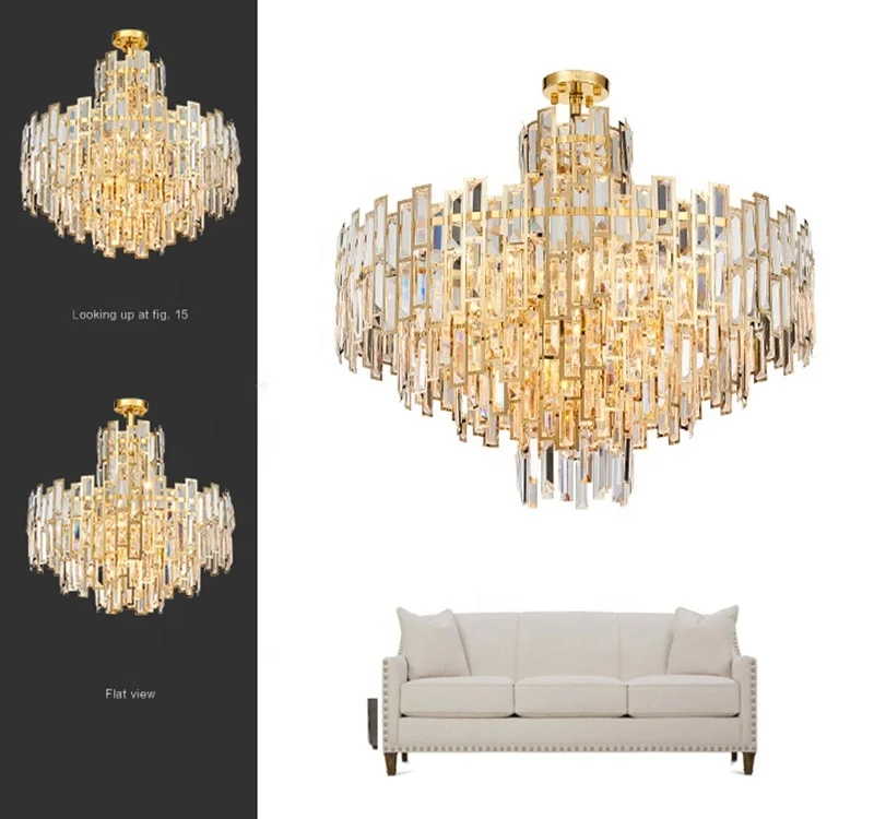 Роскошная круглая промышленная подвесная люстра для отеля, хрустальная лампа