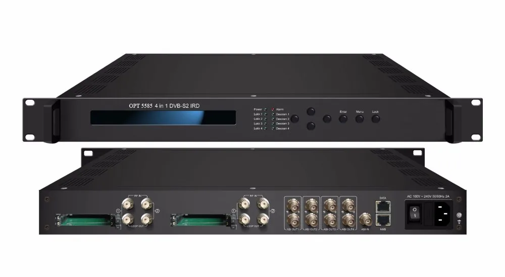 Satellite Receiver Decoder 4 Channel Tuner (DVB-C/S/S2/T/T2) to IP Asi IRD Demodulator