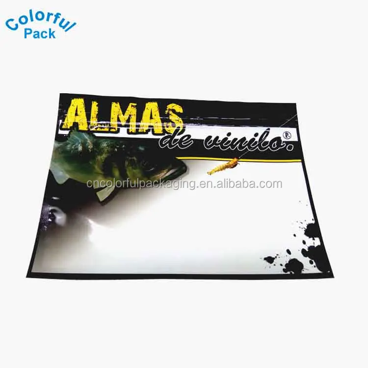 custom printed fishing lure bag Aluminum Package and Blue. Custom Logo Printed Fish Lure