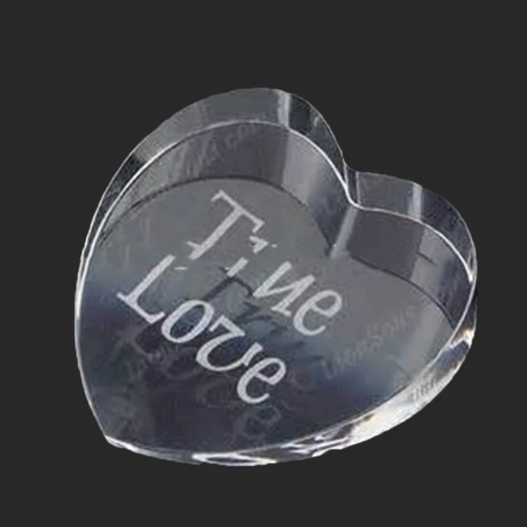 Hot-selling crystal heart shape paperweight