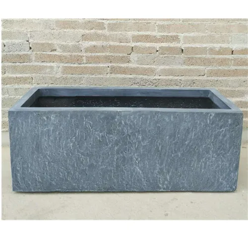Factory Direct Lightweight Durable Outdoor Garden Rocked Stone Rectangle Pots Small Indoor Decorative Plant Pot Hanging Liner
