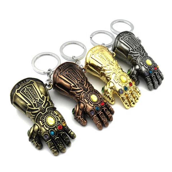 2018 New Avengers Infinity War Thanos Infinity Gauntlet Cosplay Gloves Key Chain 