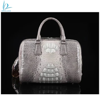 Luxury high quality women genuine himalayan crocodile leather skin handbag