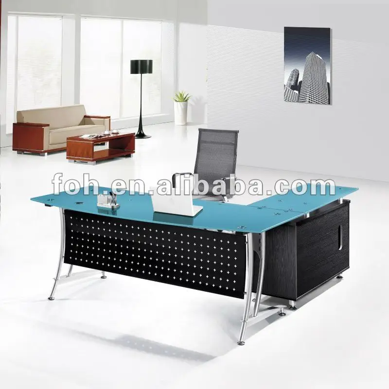 Blue Glass Top Modern Office Furniture Office Table Fohj 8058 Buy Blue Glass Top Office Table Black Glass Top Modern Office Desk Modern Glass Top Office Desks Product On Alibaba Com