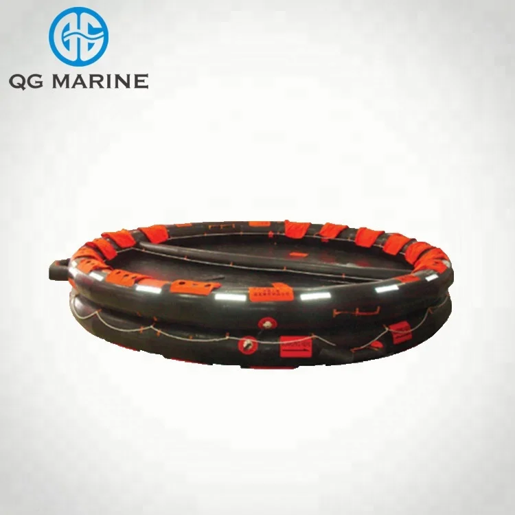 Открытый надувной спасательный плот CO2 и N2, надувной спасательный плот