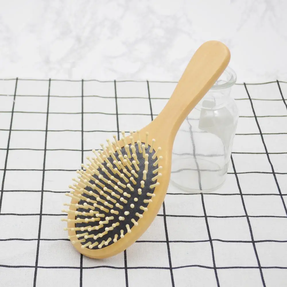 Brush Straightener, Detangling Hair Brush Wholesale Wooden New Hair Salon Beauty Care Customized Log