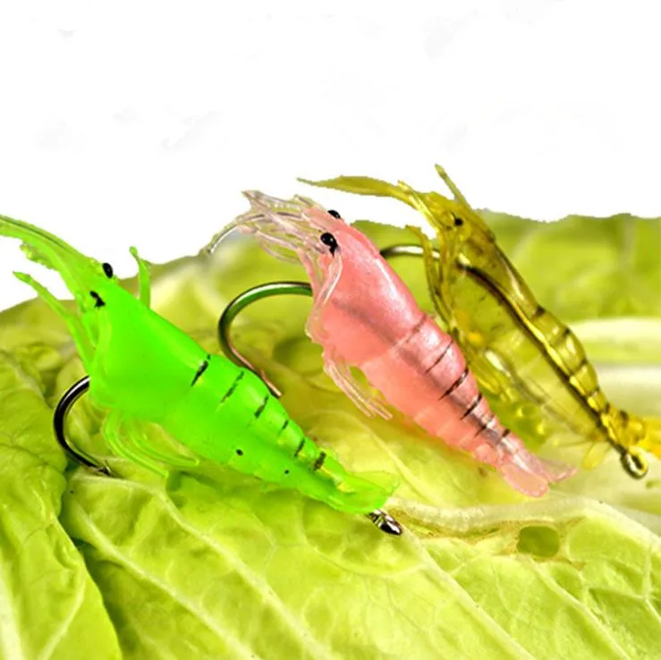 10pcs Artificial Shrimp Lures 4cm For Fishing