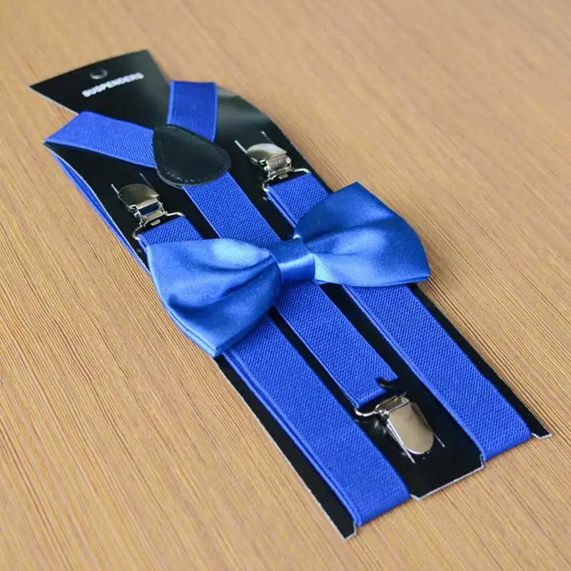 Оранжевый подтяжки галстук бабочка набор для женщин взрослых мужчин многие цвета выбрать Фабричный