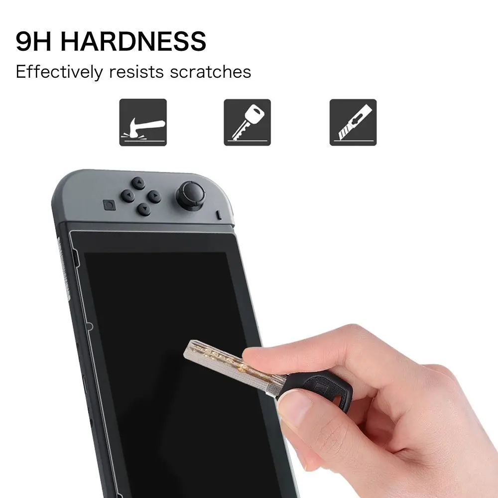 Transparent Super Tough Tempered Glass for Nintendo Switch