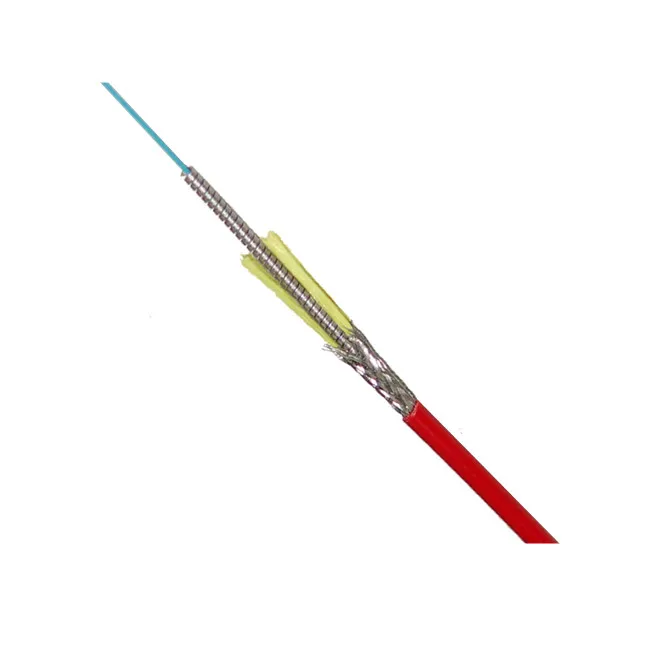 SUS Spring Tube Tight Buffer Fiber Armored Temperature Sensing Fiber Optic Cable