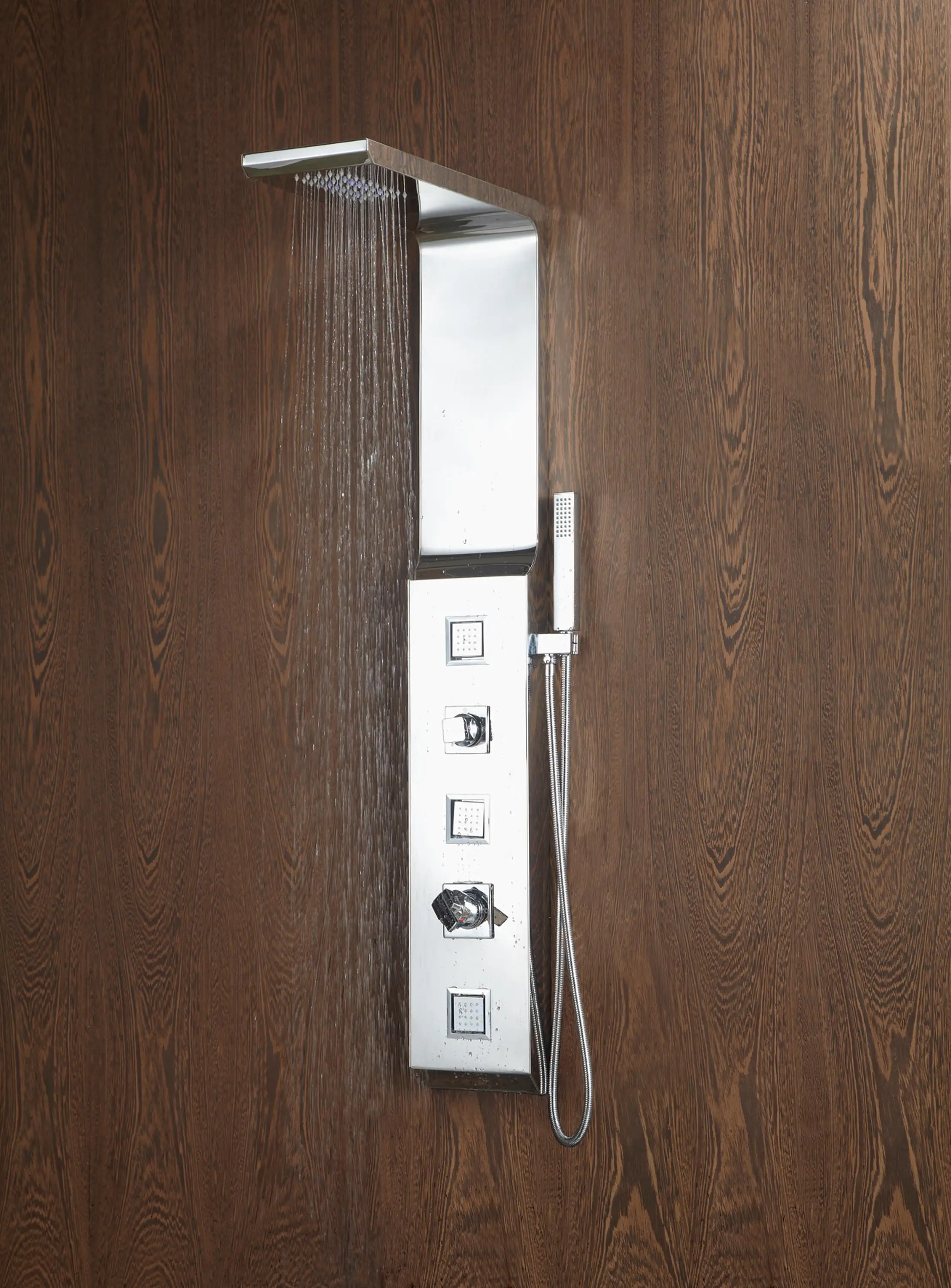 2019 Современная Высококачественная Черная душевая панель из нержавеющей