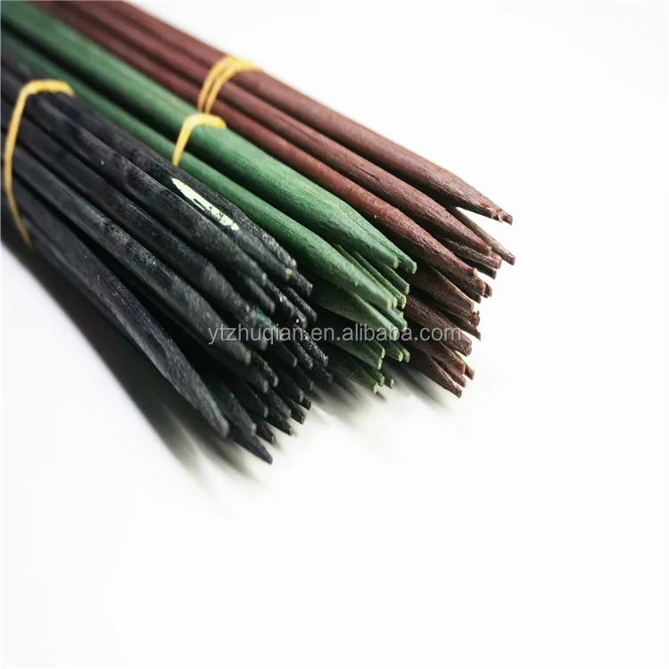 Chinese wholesale factory attract investment natural round colored bamboo flower stick for plant