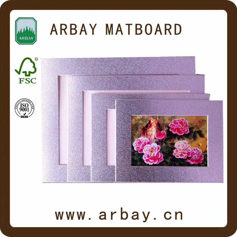 Double Silver Mat Board for Photo Frames Enhances the Visual Appeal of Your Artwork or Memories factory