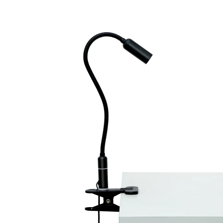 modern factory classic black dimmer clamp COB led table desk clip lamp night night with adapter