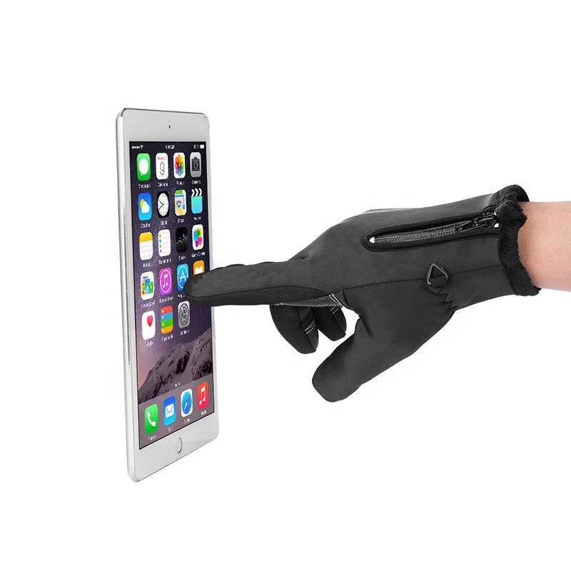 Оптовая продажа велосипедные рукавицы оборудование для зимнего сенсорного экрана Нескользящие теплые Непродуваемые ветрозащитные термоперчатки велоспорта с длинными