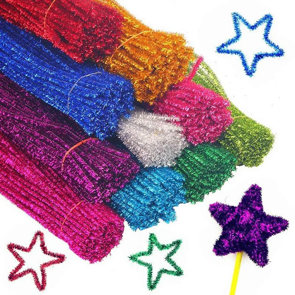 Glitter Tinsel Pipe Cleaners – 30cm X 6mm Craft Stems, Sparkly & Bendable 8 thumbnail image