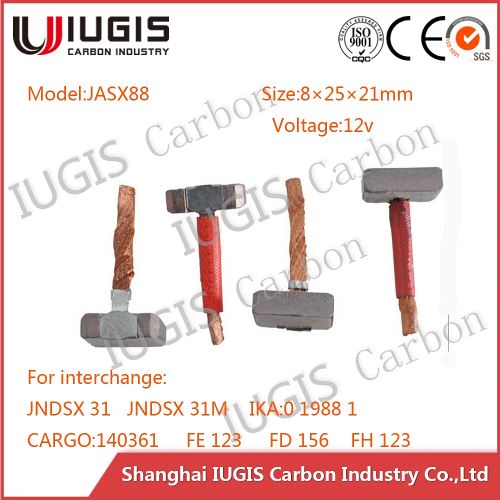 JASX 88 68-8207 Carbon Brush for DS-128 Starter Motor Parts