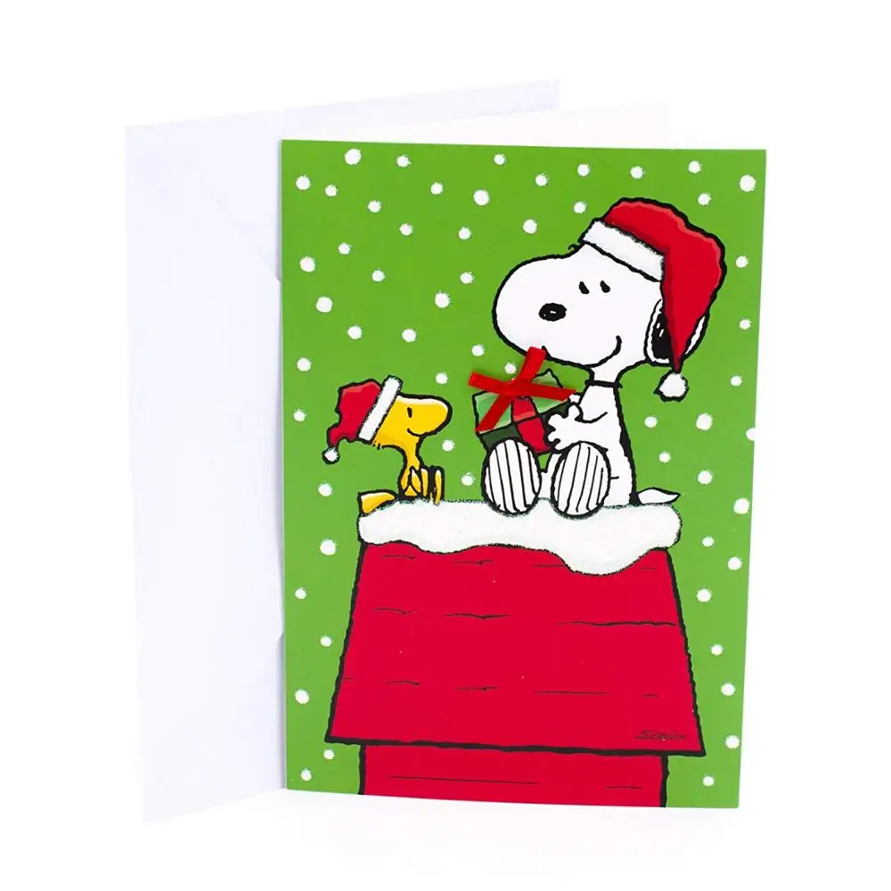 Holiday Boxed Cards (Snoopy and Woodstock, 16 Christmas Greeting Cards ...