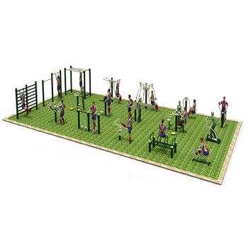 Commercial Outdoor Playground Gym Exercise Fitness Equipment For Kids And Adults