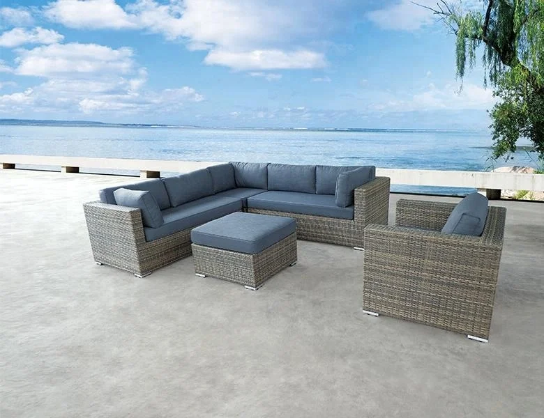 
Современный комплект диван из ротанга для отдыха, садовая мебель, комплект диванов для патио, уличная мебель 