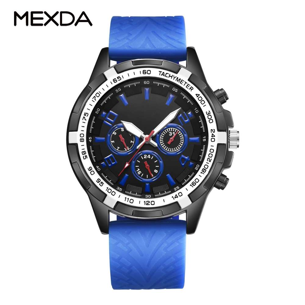 Mexda Multifunction with Date of Week Date and 24 Hours Analogue Watch Orologio Relojes Hombre Montre Homme