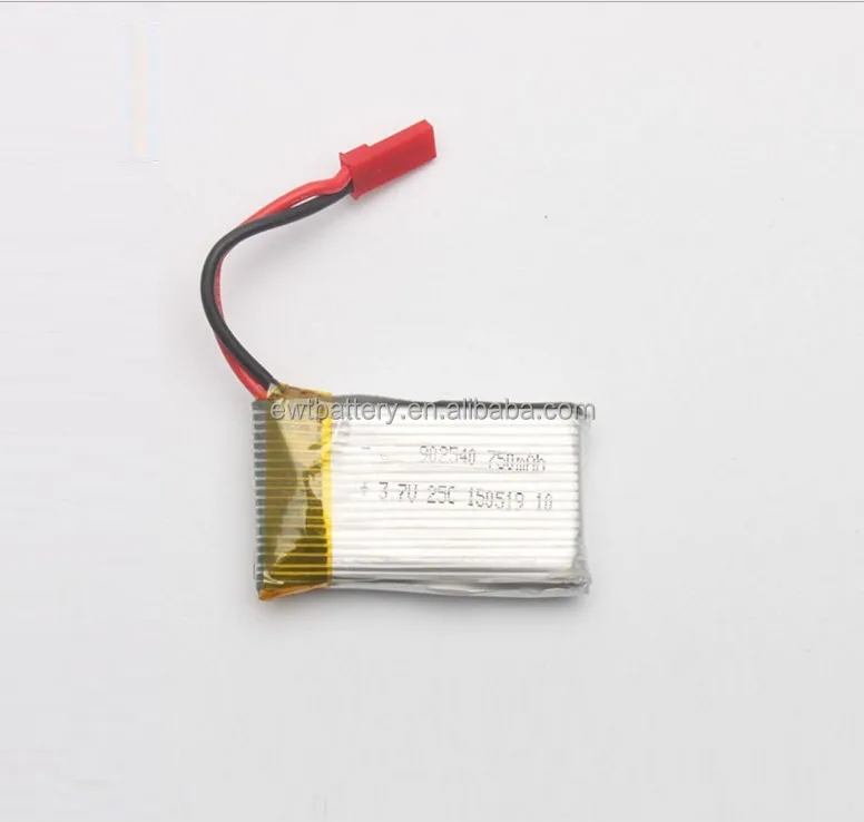 952540 902540 3.7v 750mah 25c lipo mjx x800 lithium polymer