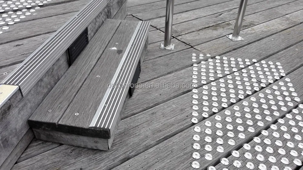 USA Europe Standard PU ADA Tactile Tile Luminous Corduroy Top Stud Modern Design Style for Interior Wall Outdoor Firebrick