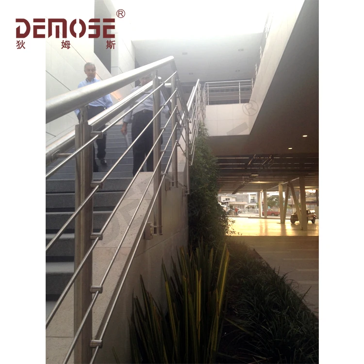 Outdoor Prefab Metal Stair Railing Designs Chrome Handrails For Stairs ...