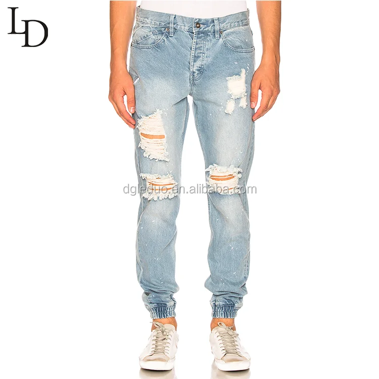 新作ファッションデザインダメージパンツ破れたズボンディストレストジーンズ男性用 Buy ジーンズをリッピング ユーズド加工ジーンズ 破損ジーンズ男性のための Product On Alibaba Com