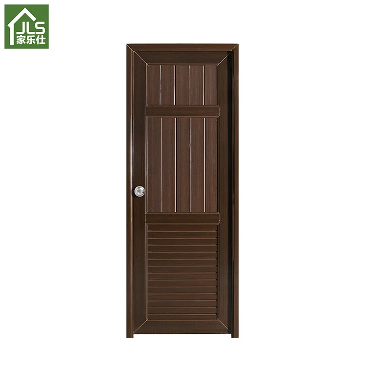 Modern Waterproof Finished PVC Plastic Decorative Interior Bathroom Door Panel White with 5-Year Warranty