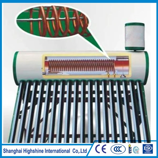 Custom Printed Fan Coil Unit Solar air Collector Compact Integrated Solar Water Heater with Copper Coil Tank
