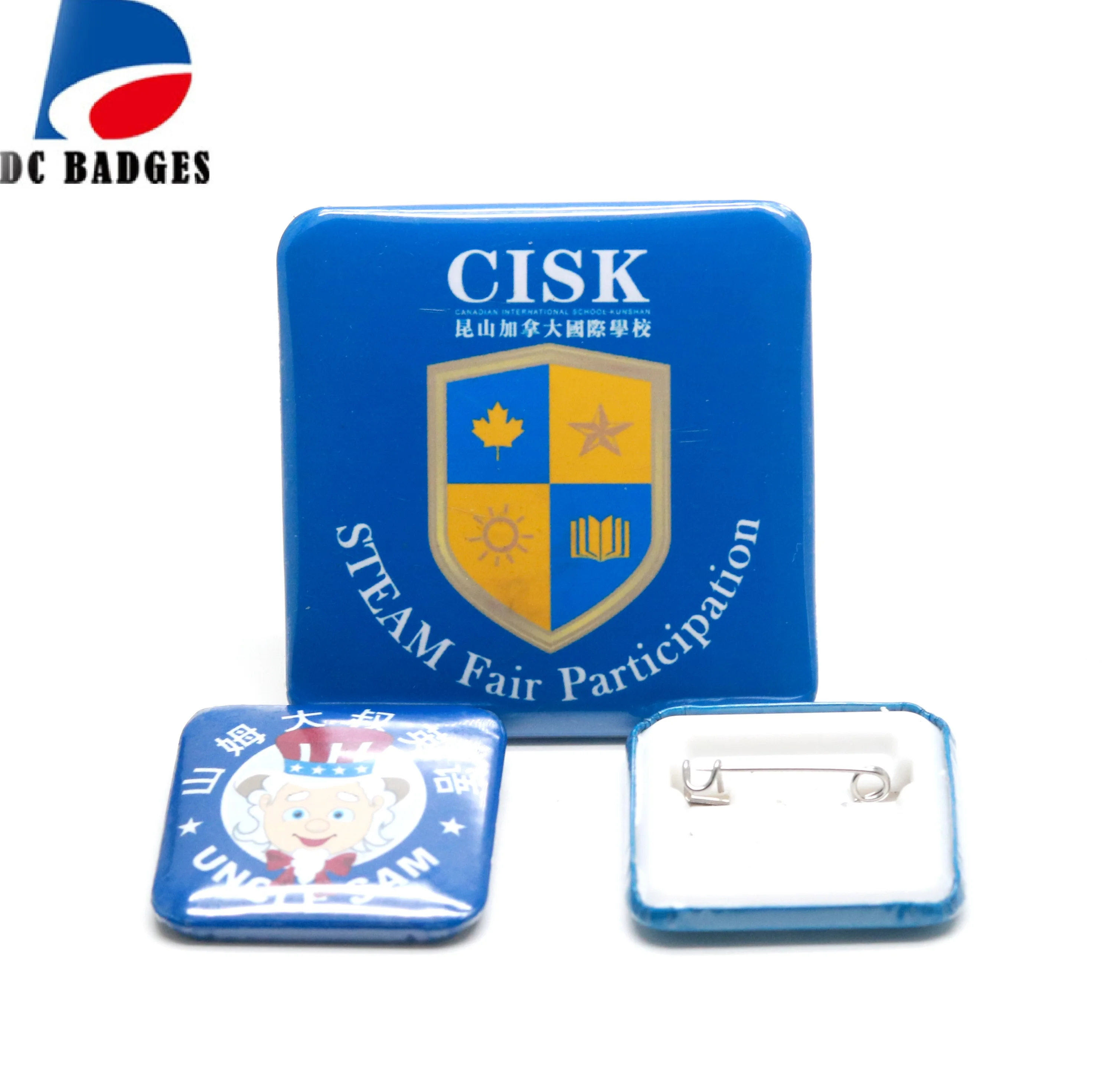 55*55 мм квадратная кнопка значок материал компоненты без фотографий