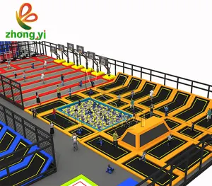 Commercial Indoor Outdoor Ninja Course Trampoline Park