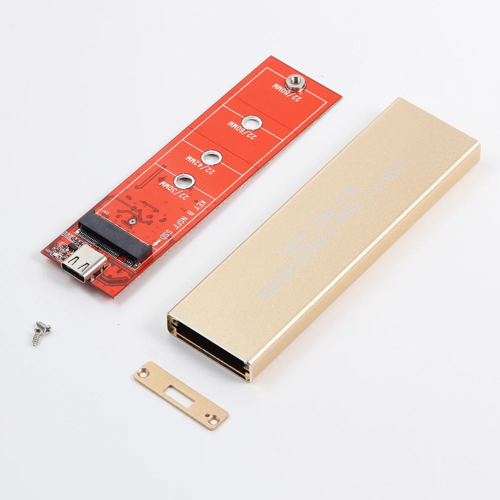 Прямые продажи с фабрики M.2 NGFF к USB3.1 Type-C Мобильный алюминиевый жесткий диск Box