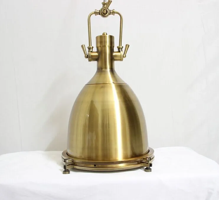 Небольшие тяжелые люстры 100-240 в домашняя винтажная промышленная Металлическая лампа винтажный медный хромированный подвесной светильник стиле лофт с колокольчиком
