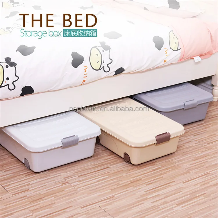 Large Under Bed Plastic Storage Drawer Container Box Wheeled Toys