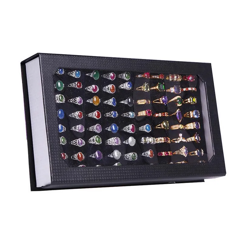 Ring Display Box 7 Fächer - Schmuck Organizer Für 50-70 Ringe & Ohrringe