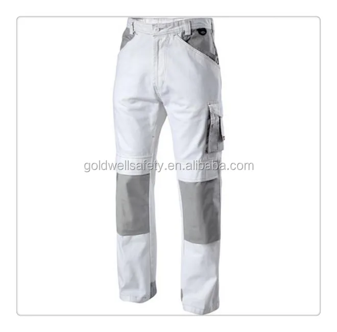 white cargo work pants