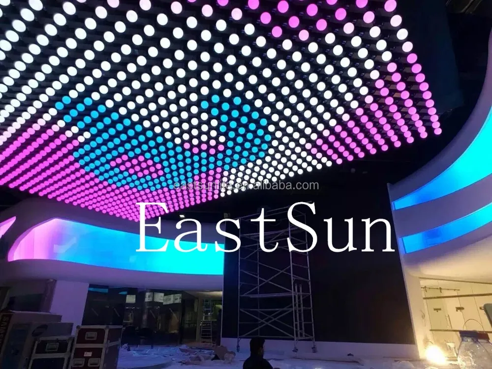 3D Stage Lighting DMX 512 Kinetic Lighting System DMX Winch RGB Ball Light